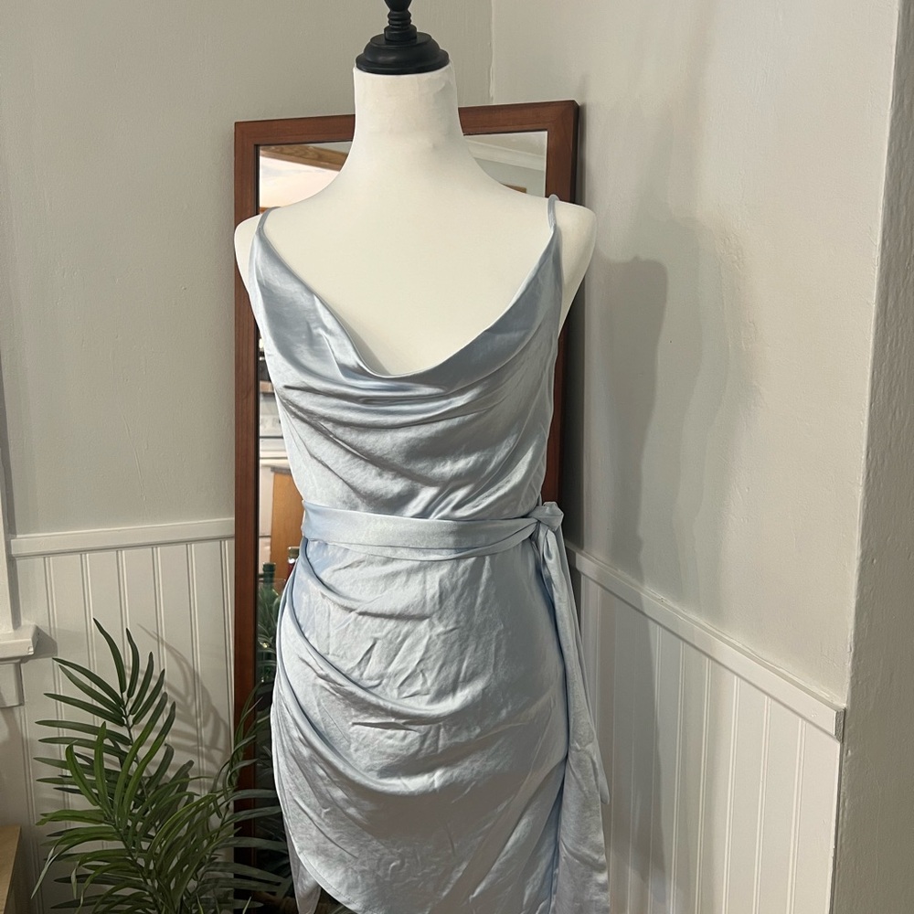 Selfie Leslie Light Blue Mini Dress